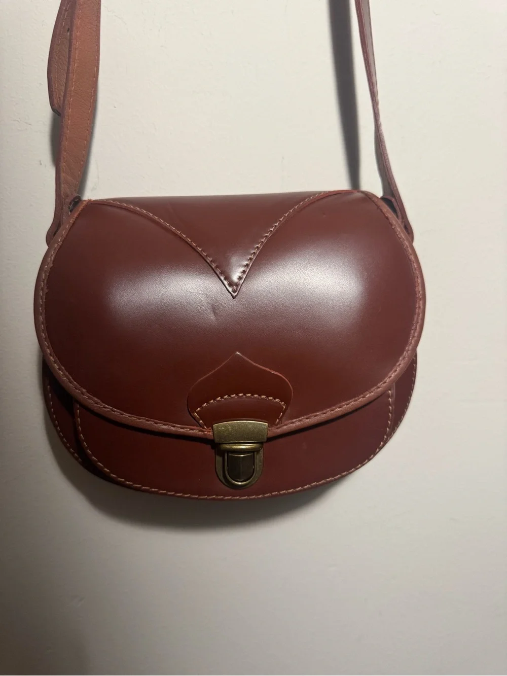 Beara Beara MONITA brown handmade cowhide arc side shoulder bag